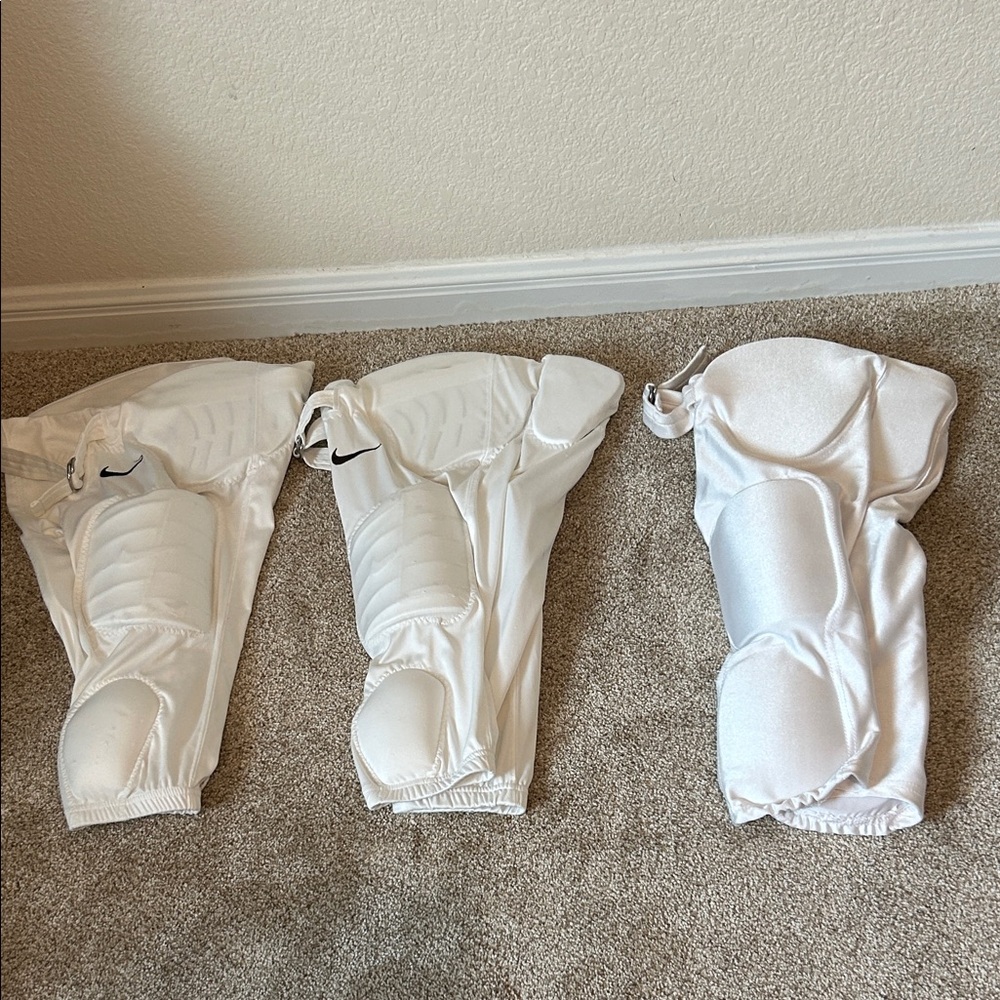 Nike + Riddell Kids White Padded Sports Pants